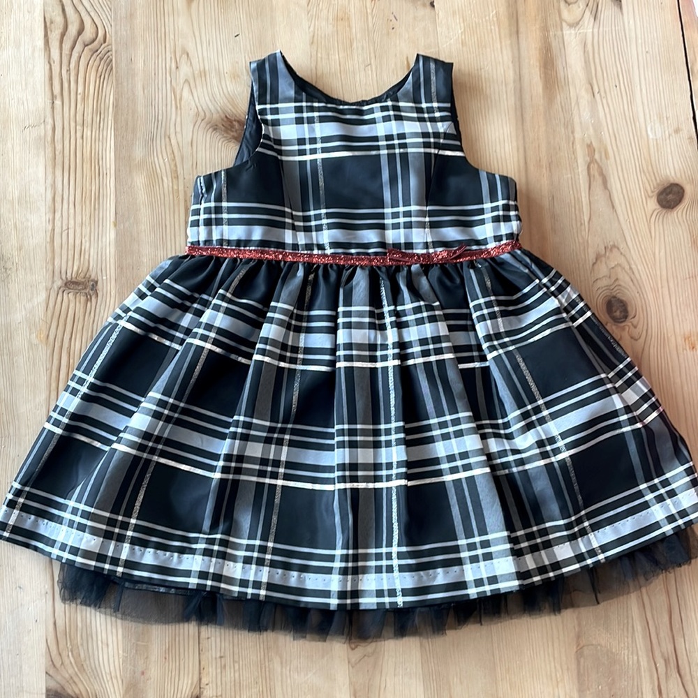 3T Black and Silver Holiday Dress